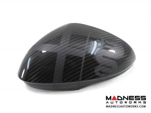 Alfa Romeo Stelvio Mirror Covers - Carbon Fiber- Full Replacements - Alfa Romeo Theme